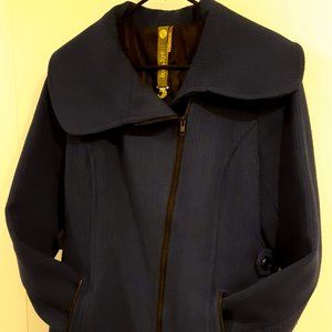 Blue wool pea coat / winter coat